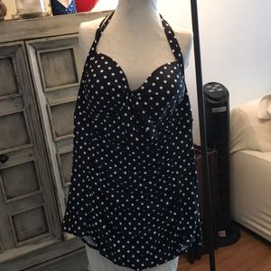 Merona  Polka Dot Halter 1 piece Swimsuit